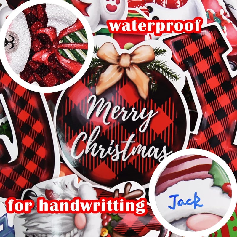TREWAVE 48 PCS Christmas Cutouts Xmas Joy Gnome Santa Cutouts with 60 Glue Points, Christmas Bulletin Board Decorations, Winter Classroom School Xmas Holiday Party Decor for Wall Window Blackboard - Image 3